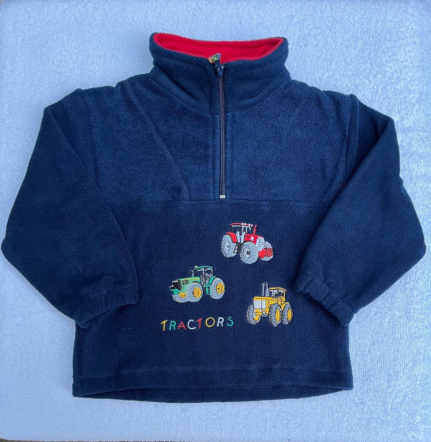 Blue / Red Fleece - Tractors