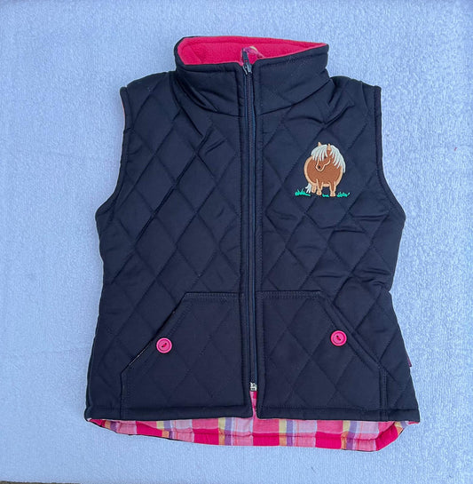 Navy / Red Gillet - Horses