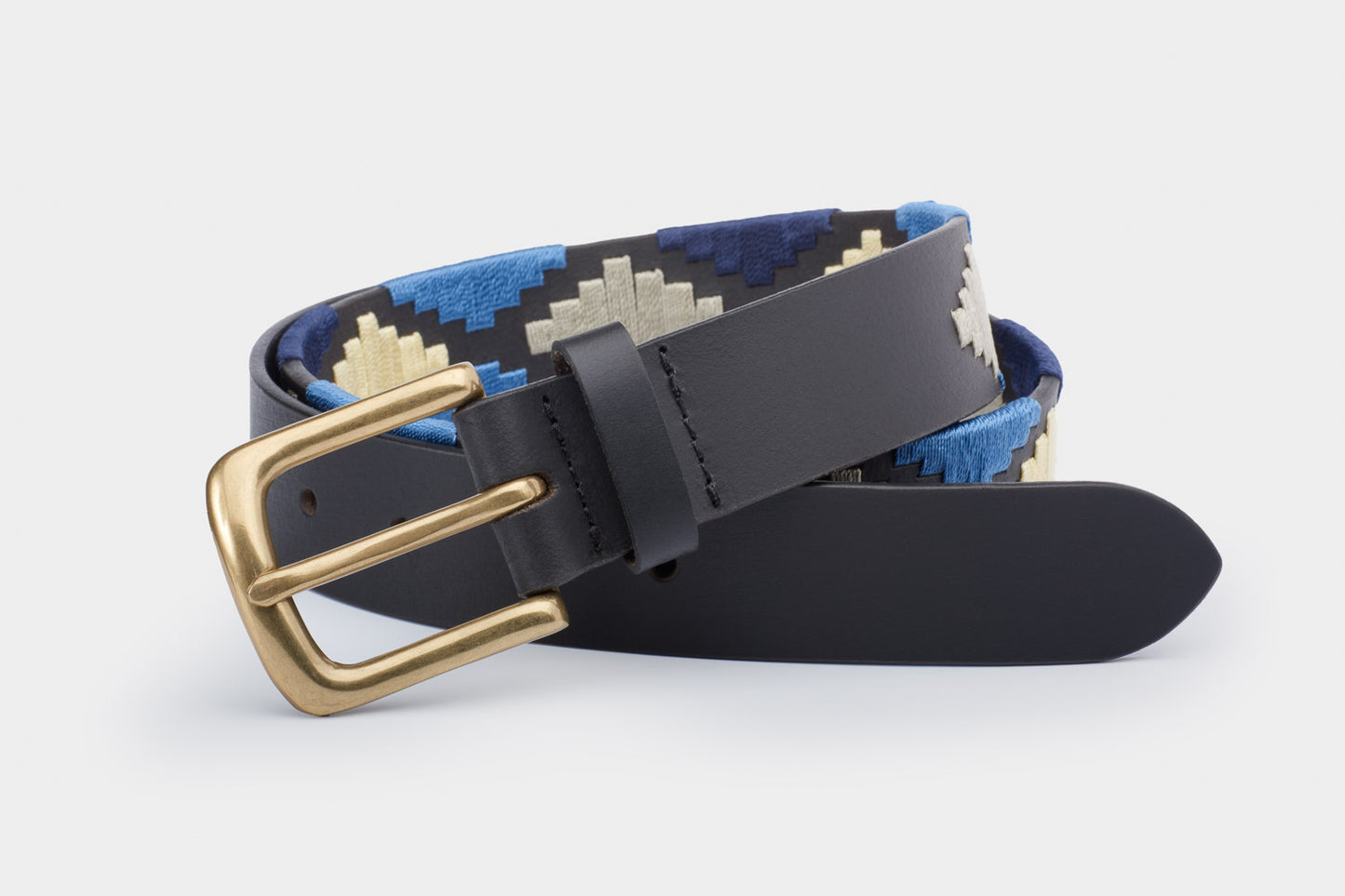 35mm Blue - IBEX Leather Polo Belt