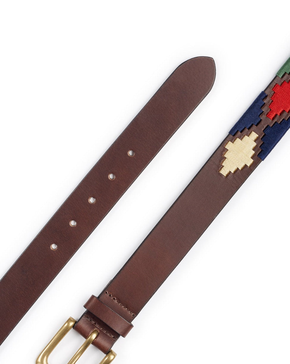 35mm Multi Colour - IBEX Leather Polo Belt